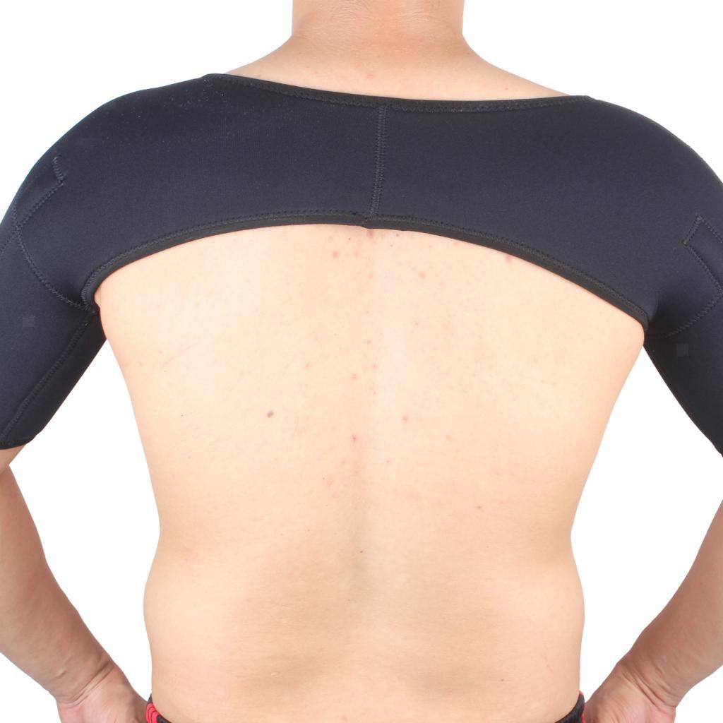 Double Shoulder Brace Protector Shoulder Guards Black