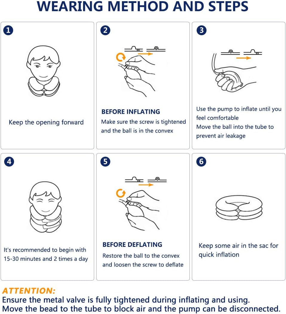 Cervical Neck Traction Device for Instant Neck Pain Relief – Inflatable & Adjust