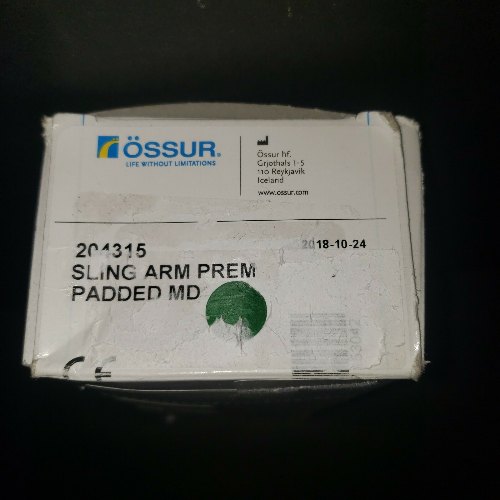 Ossur Premium Padded Contact Closure Arm Sling 204315 (Medium) Black