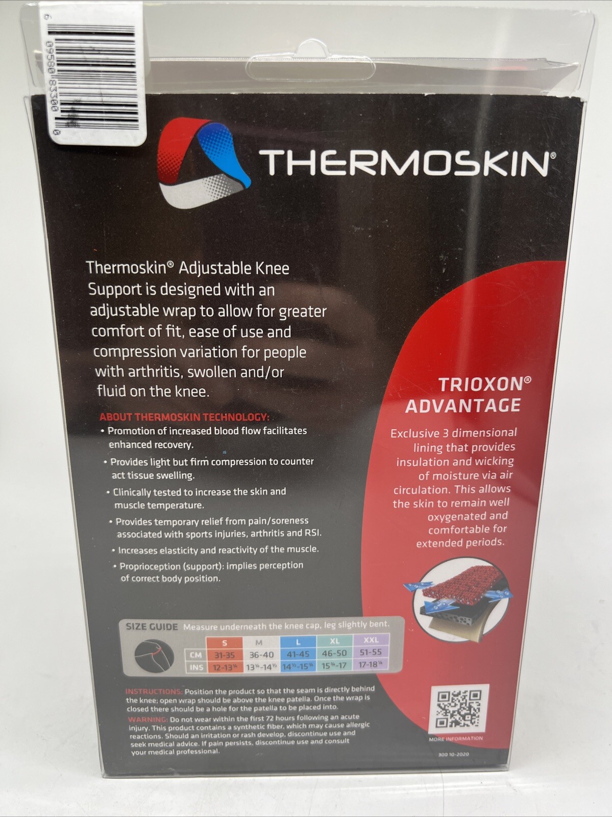 Thermoskin Small Adjustable Knee Support Knee Wrap Arthritis Moderate 12-13″