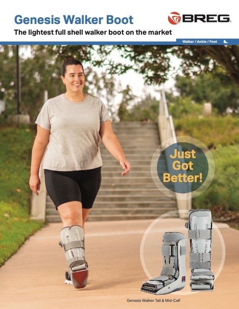 NEW Breg Genesis Boot Large, Full Shell Walker full shell pneumatic walker