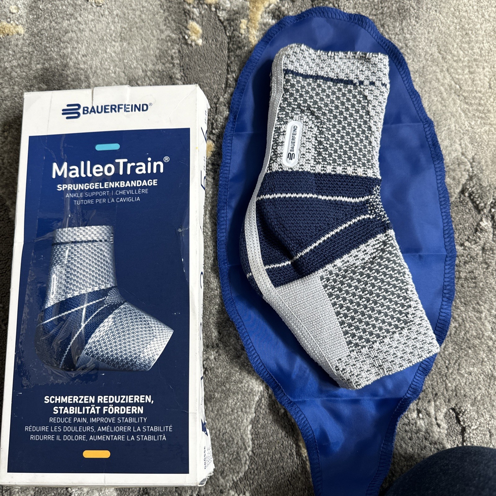 Ankle Support Bauerfeind Malleo Train Color TITAN Size 1 right Ankle German