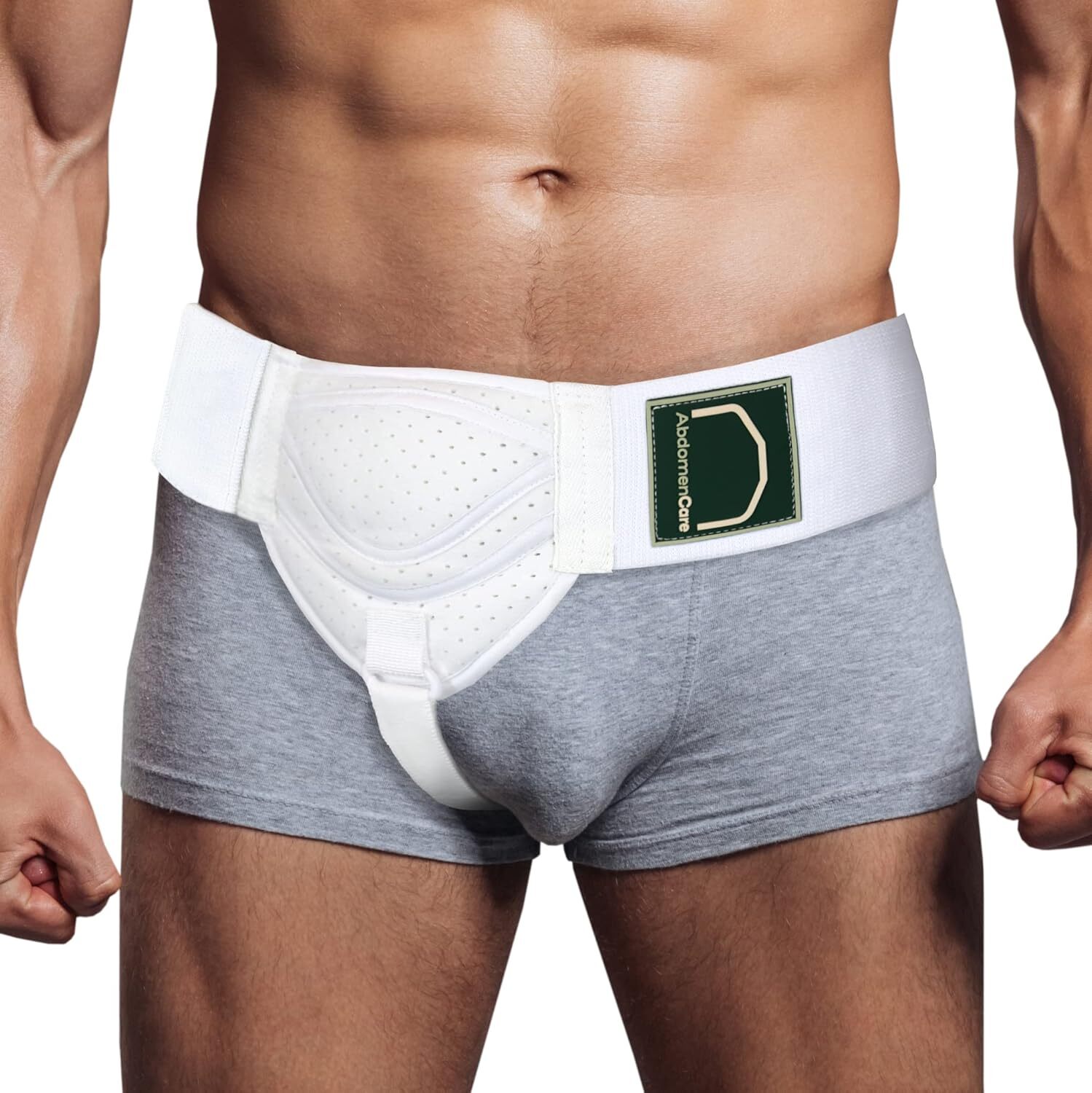 Abdomencare Inguinal Hernia Support Belt for Men & Women with 2 Compression Pads