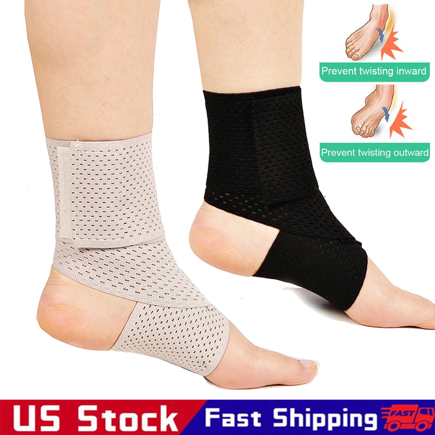 1/2x Ankle Compression Sleeve Outdoor Sports Compression Brace for Women Men