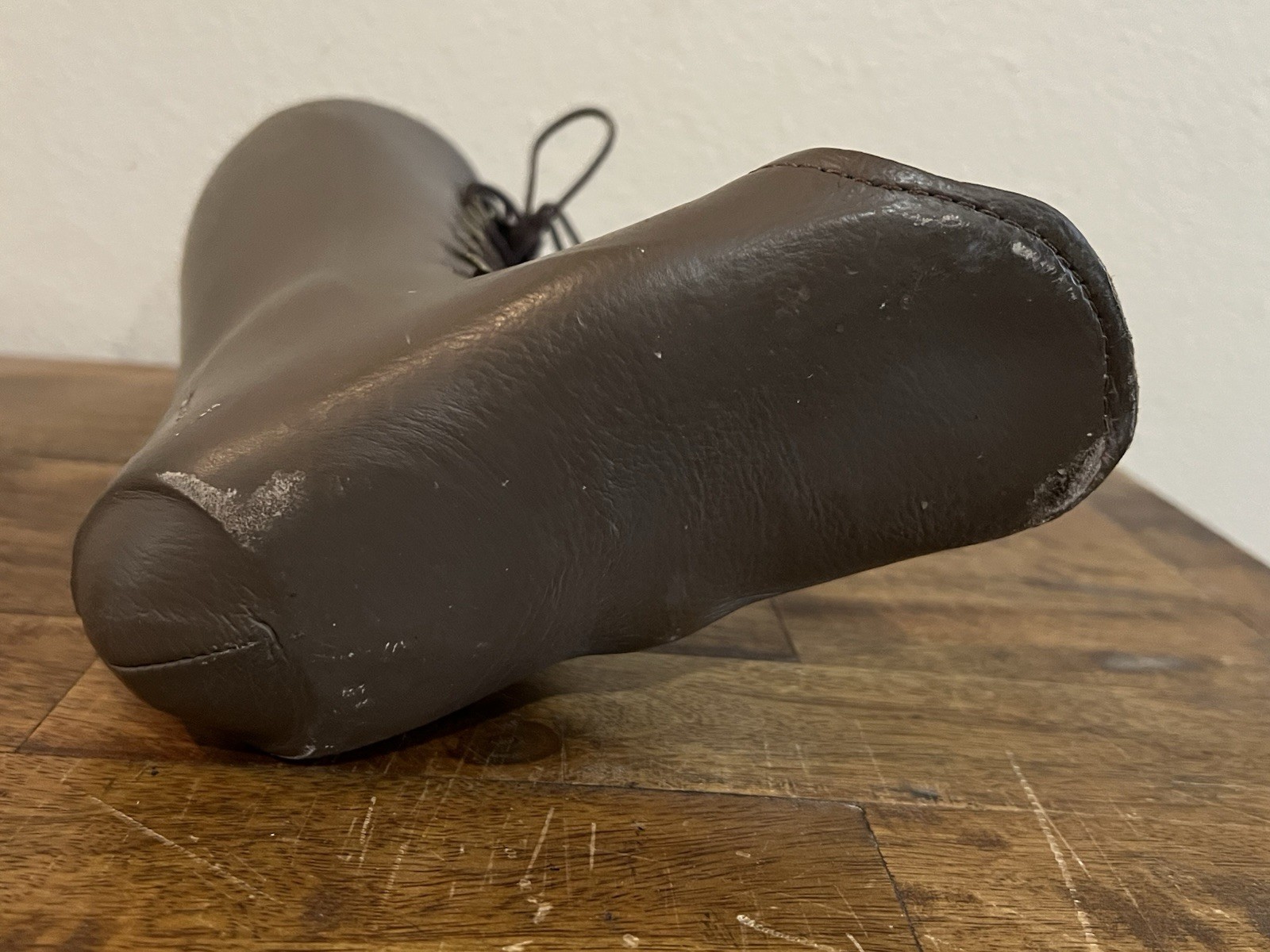 Brown Leather Custom Ankle Brace Support Right AFO