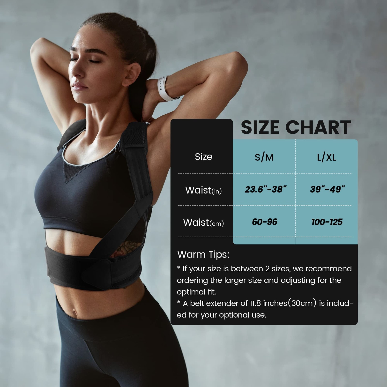 Posture Corrector for Women and Men, Adjustable & Comfy Back Brace