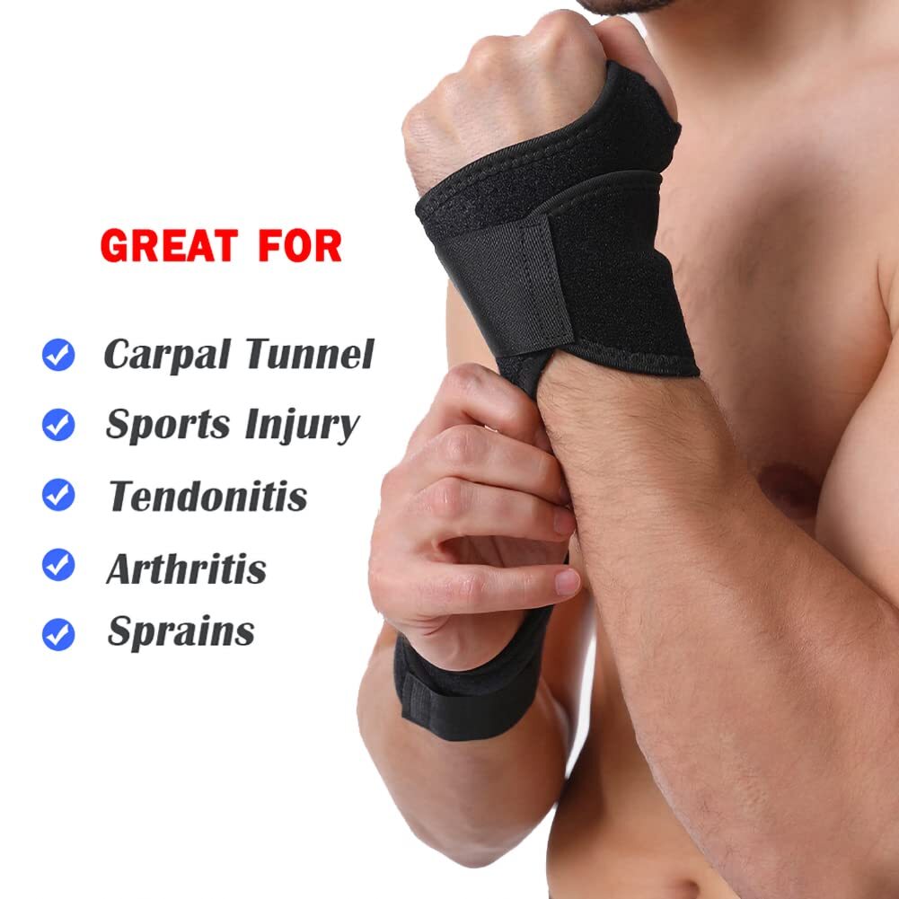 Wrist Brace Sports Band Wrap Adjustable Support Gym Strap Carpal Tunnel Bandage