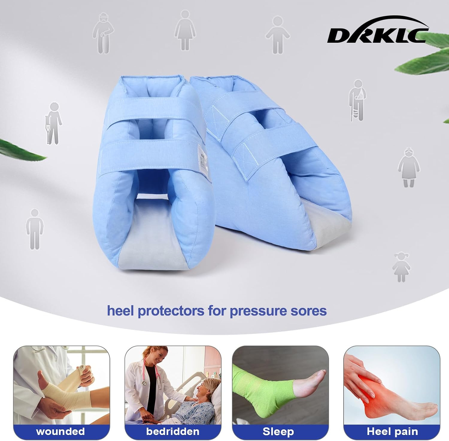 Heel Protector for Pressure Sores, Adjustable Heel Cushion Boot for Elderly Bedr