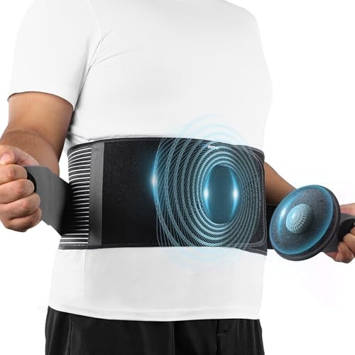 Abdominal Binder with Pressurized Strap & 3D Pad for XXL Black Stripes