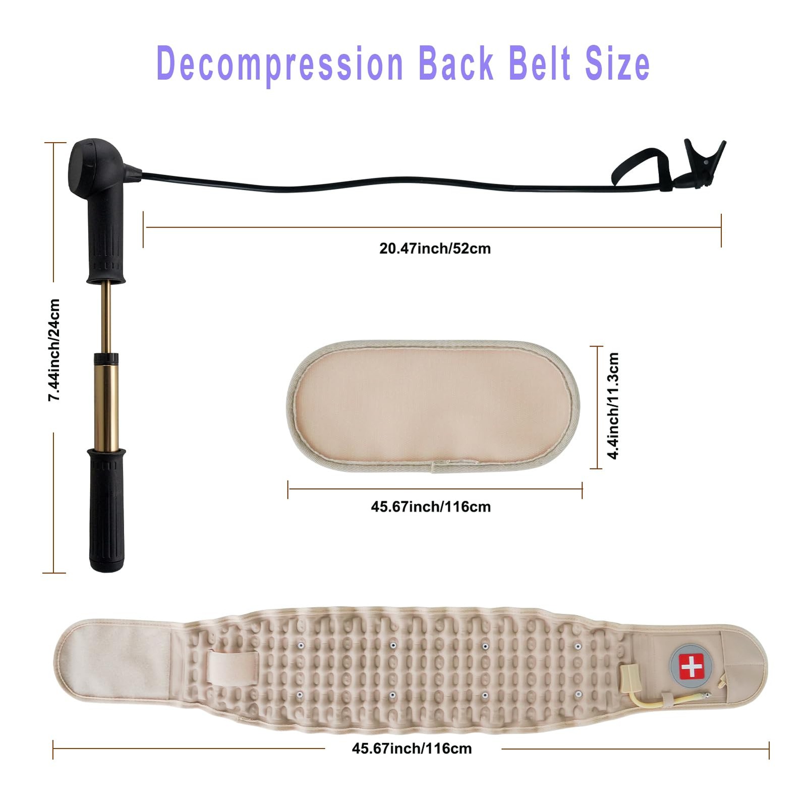 Piolmfp Decompression Back Belt,Spinal Air Traction Belt for Lower Back Pain Rel