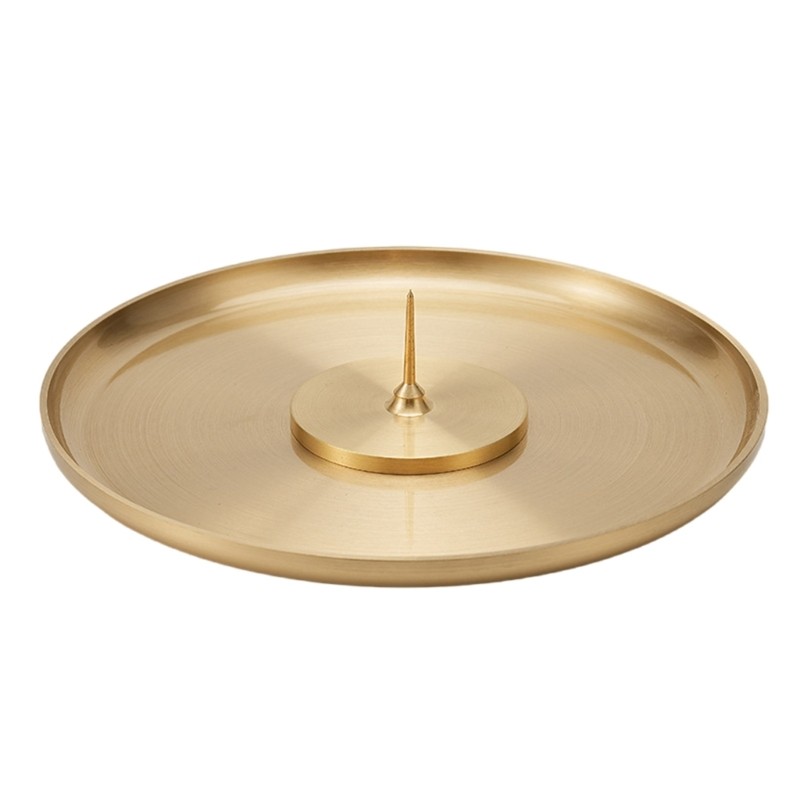 Brass Round Incenses Burners Stand and Moxibustion Sticks for Inspireds Home