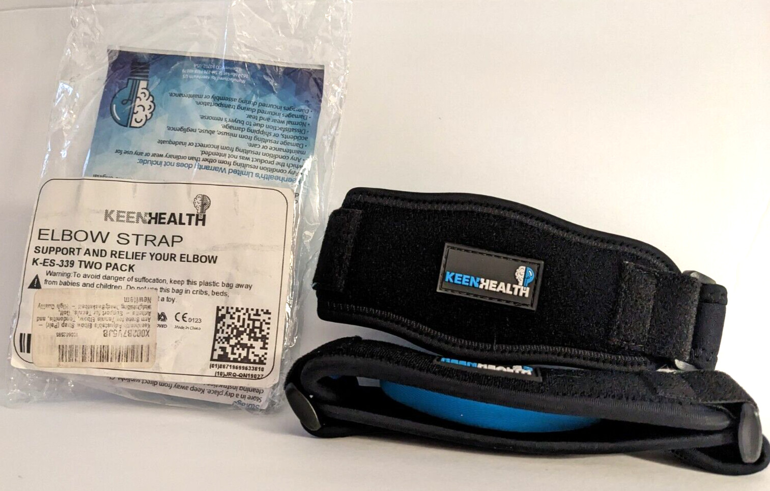 KeenHealth AdjustableElbow Strap Support & Relief Brace Bands – 2 Pack K-ES-339