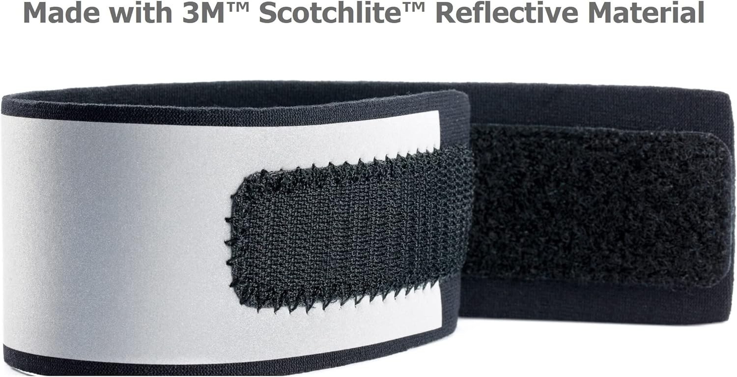 Reflective Ankle Bands – Impressive 1,000+ Foot Visibility Silver – 2