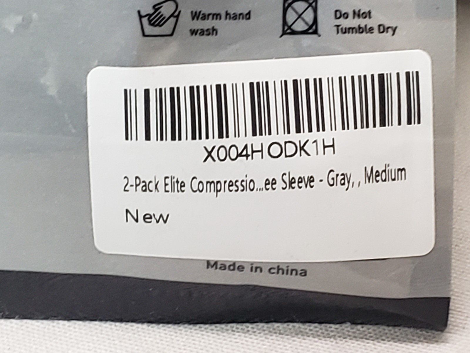 Bareflex Elite Compression Knee Brace Support Compression Sleeve, Gray, 1Pair, M