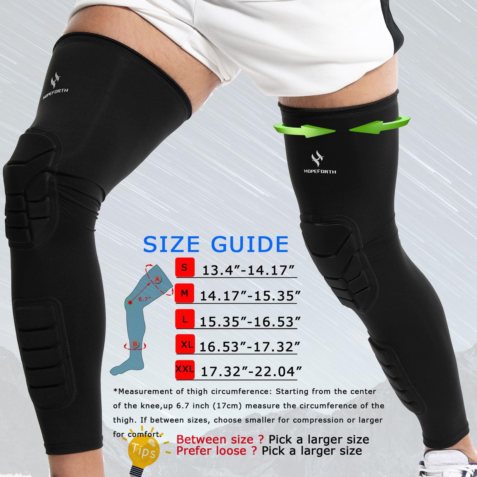2 Pack Padded Compression Leg Calf Sleeves Shin Protective Support Guard
