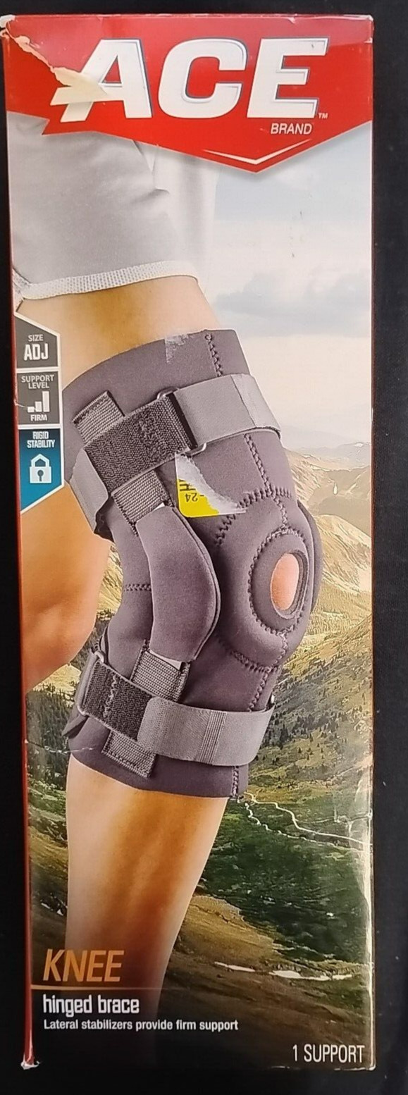 DAMAGED BOX Ace KNEE Hinged Brace Firm Support, Black