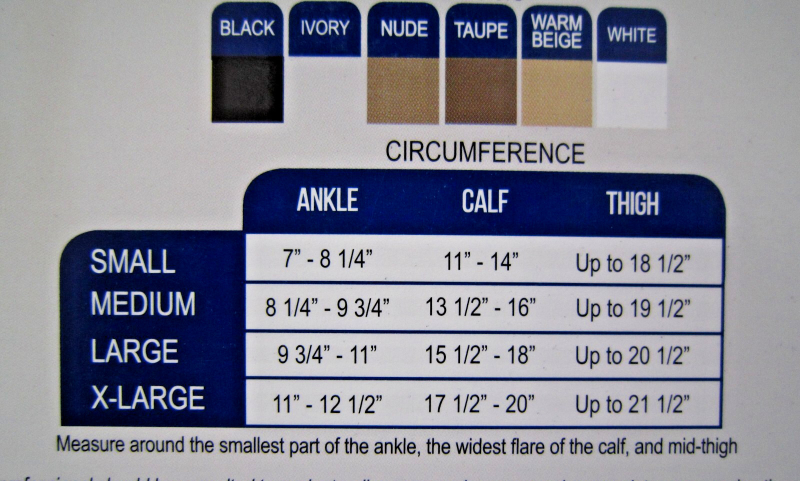 TRUFORM LEG HEALTH LITES SHEER THIGH HIGH STOCKINGS Size Small Beige 15-20 mmhg