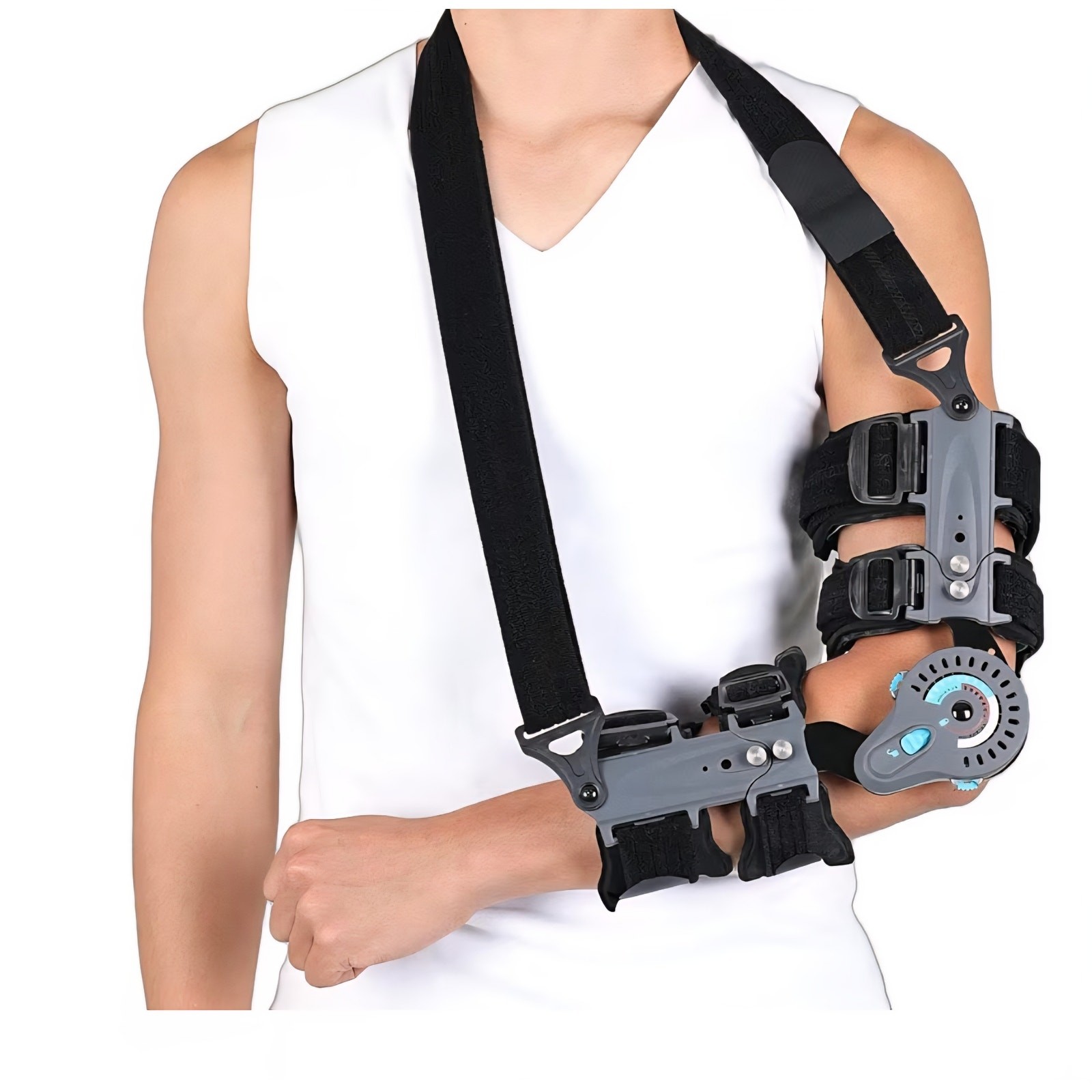 Hinged Elbow Brace Post-Op Recovery ROM Elbow Immobilizer RIGHT Arm