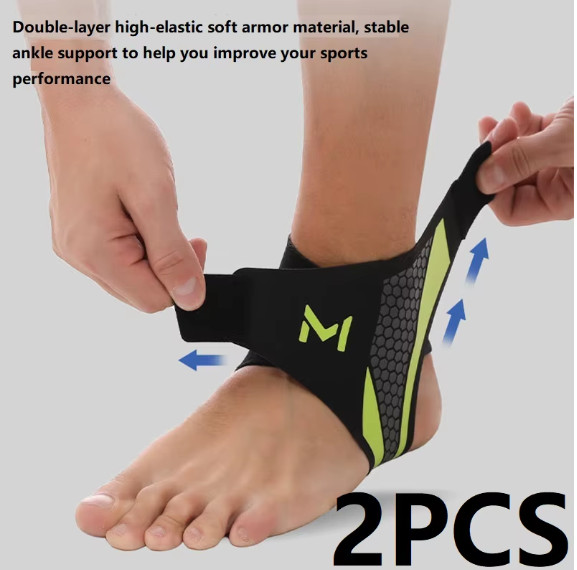 1-2pcs Ankle Protector Bandage Compression Foot Support Pain Relief Soccer