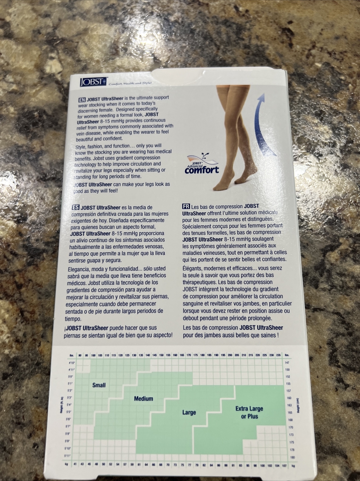 JOBST UltraSheer Thigh High Closed Toe 8-15mmHg (Classic Black) Small