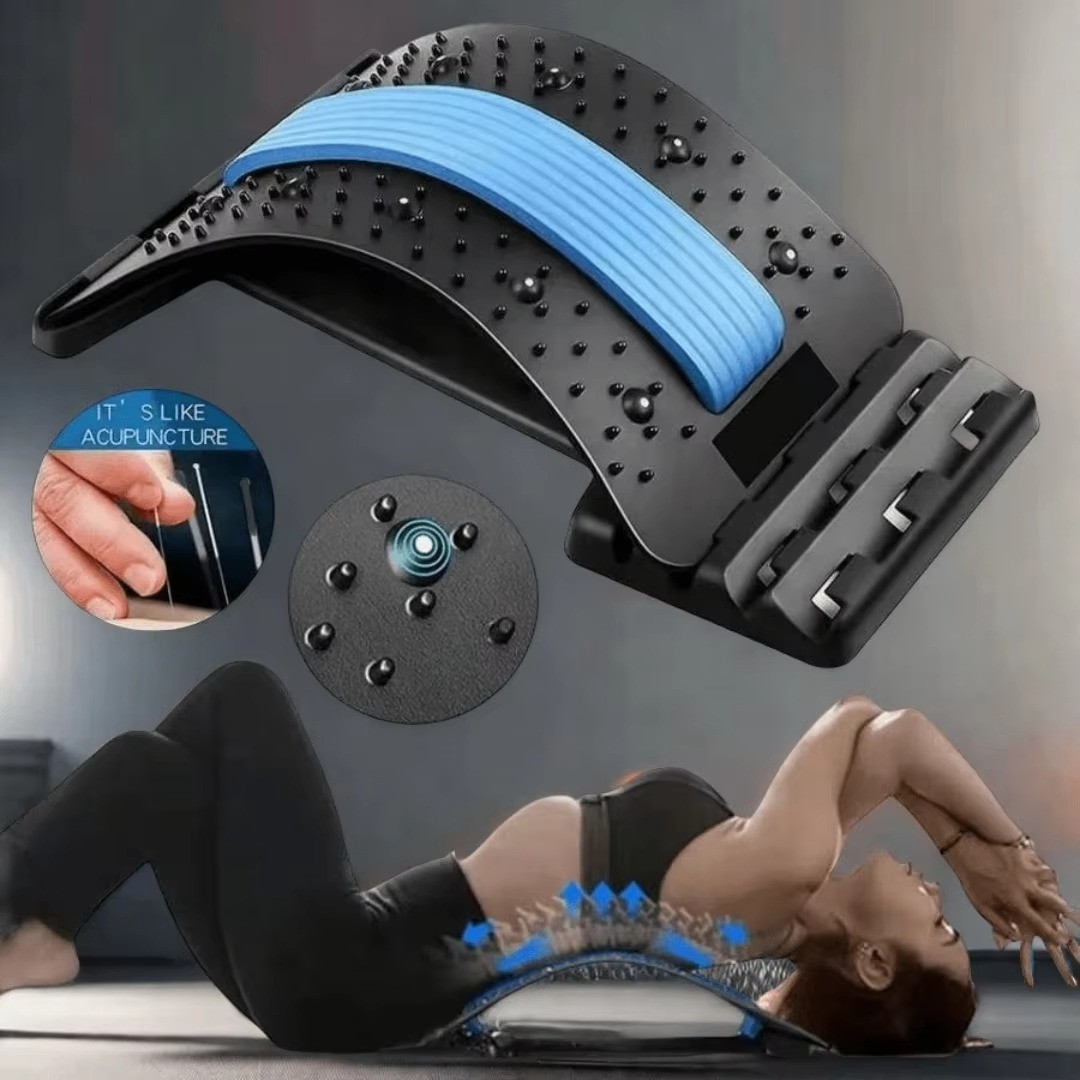 Back Stretcher Spine Board Pain Relief Lumbar Support Corrector Adjustable Ortho