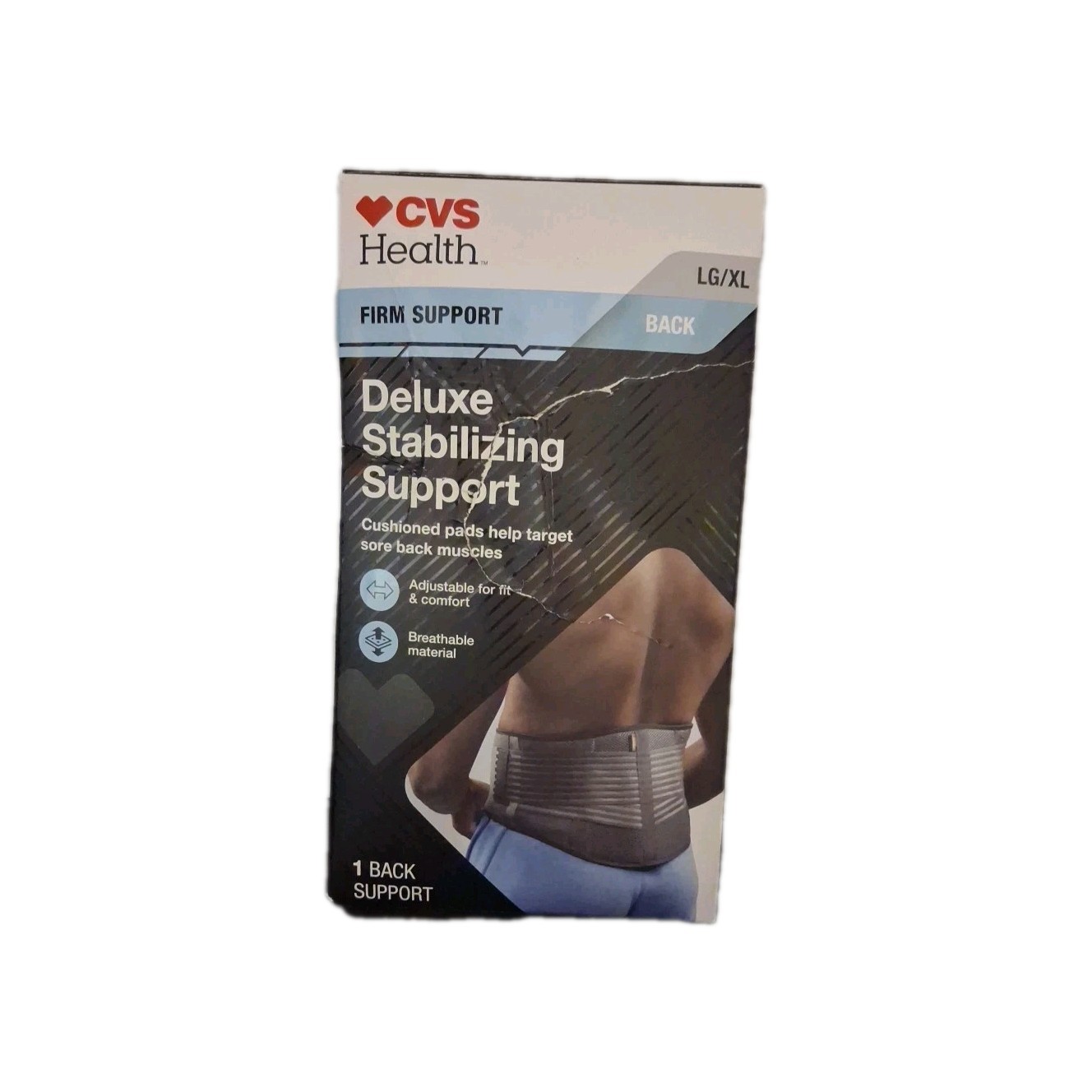 CVS Health Firm Support Back Deluxe Stabilizing Support, L/XL