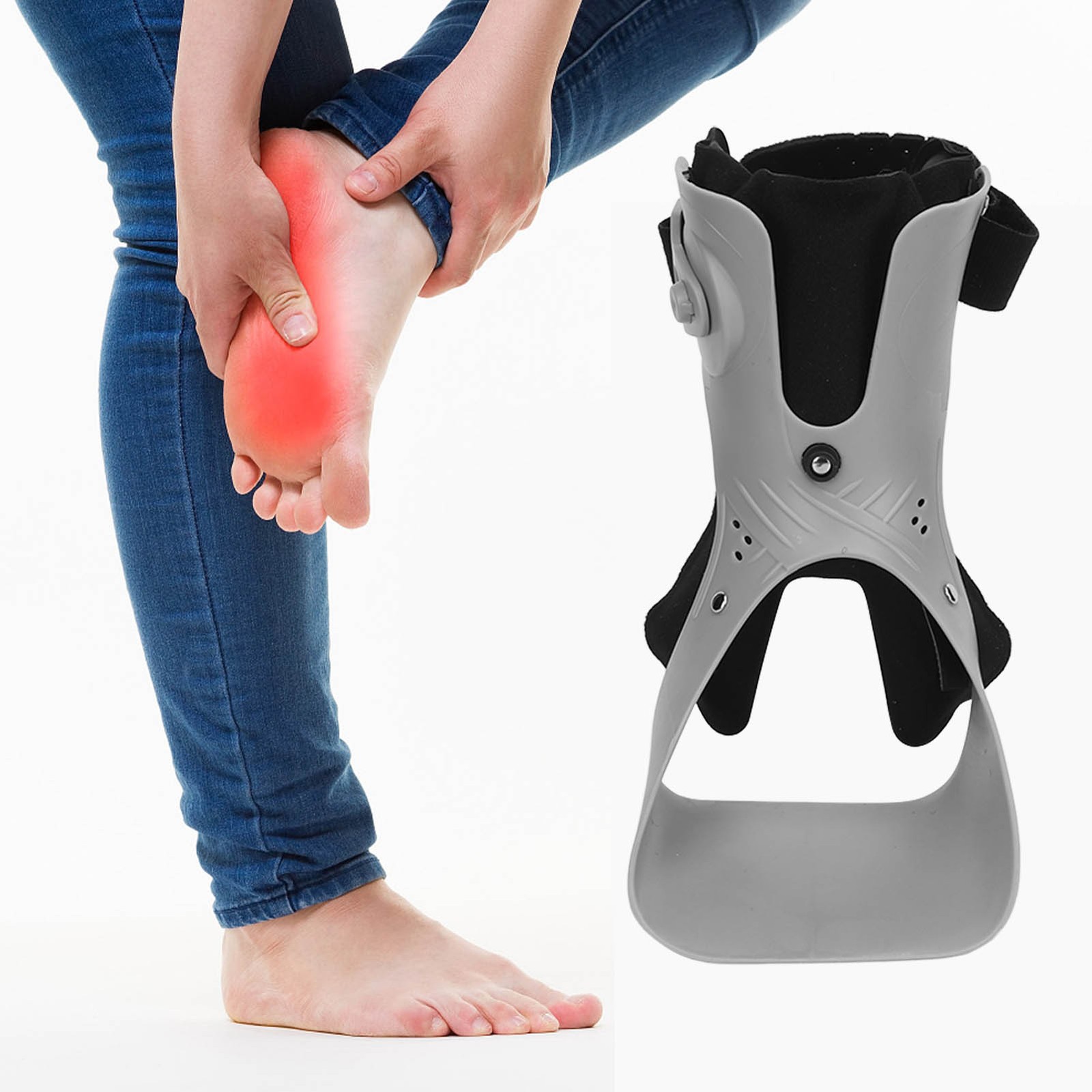 Right Foot L Foot Drop Brace Adjustable Rotary Buckle Soft Posture Correct WT