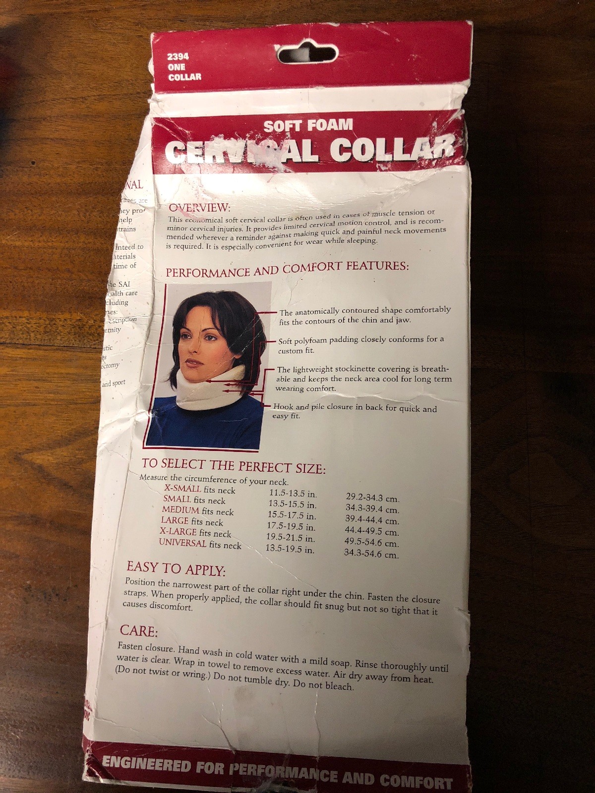 OTC Cervical Collar, Soft Foam, Neck Support Brace, Small