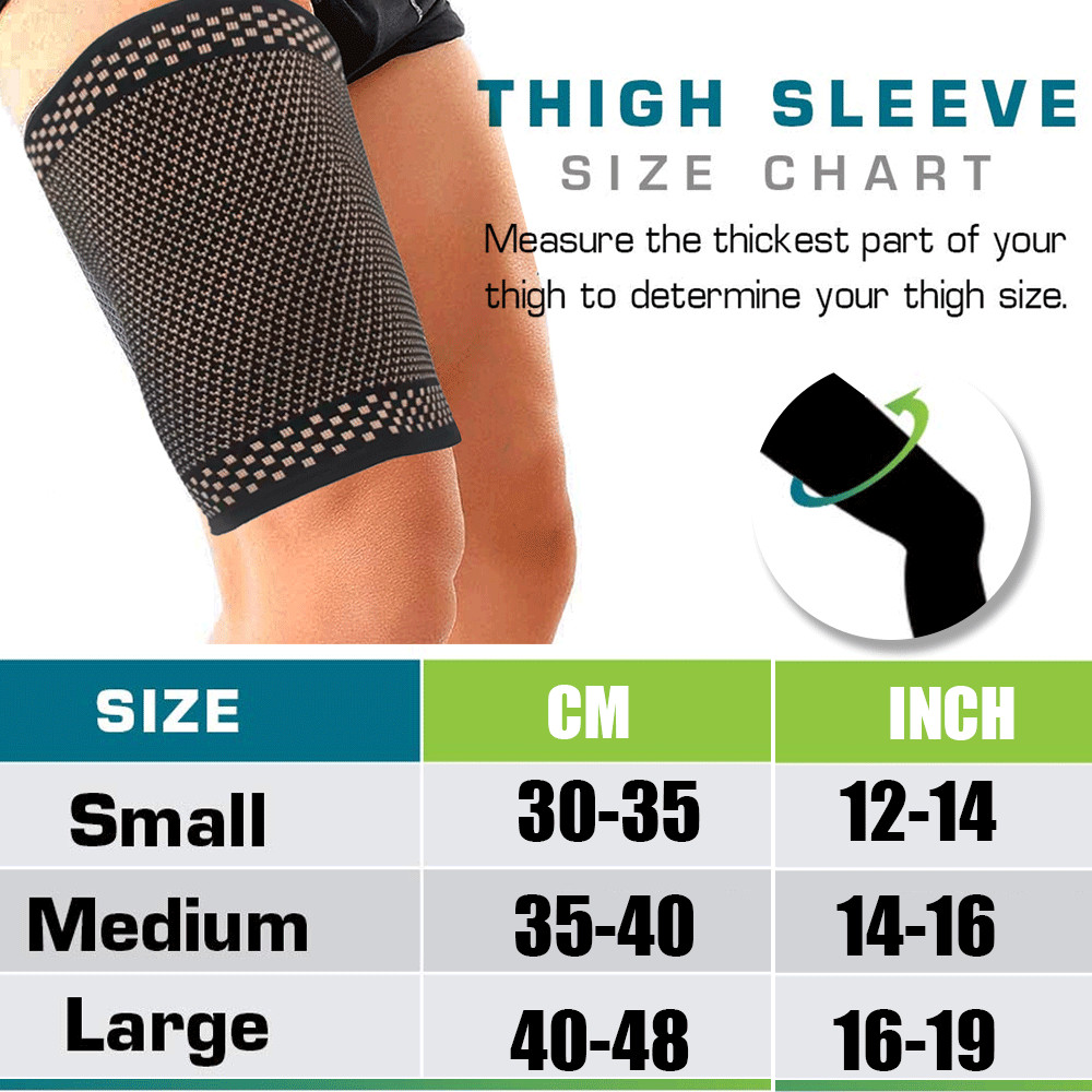 Copper Thigh Leg Support Hamstring Quadriceps Wraps Groin Quad Brace Compression