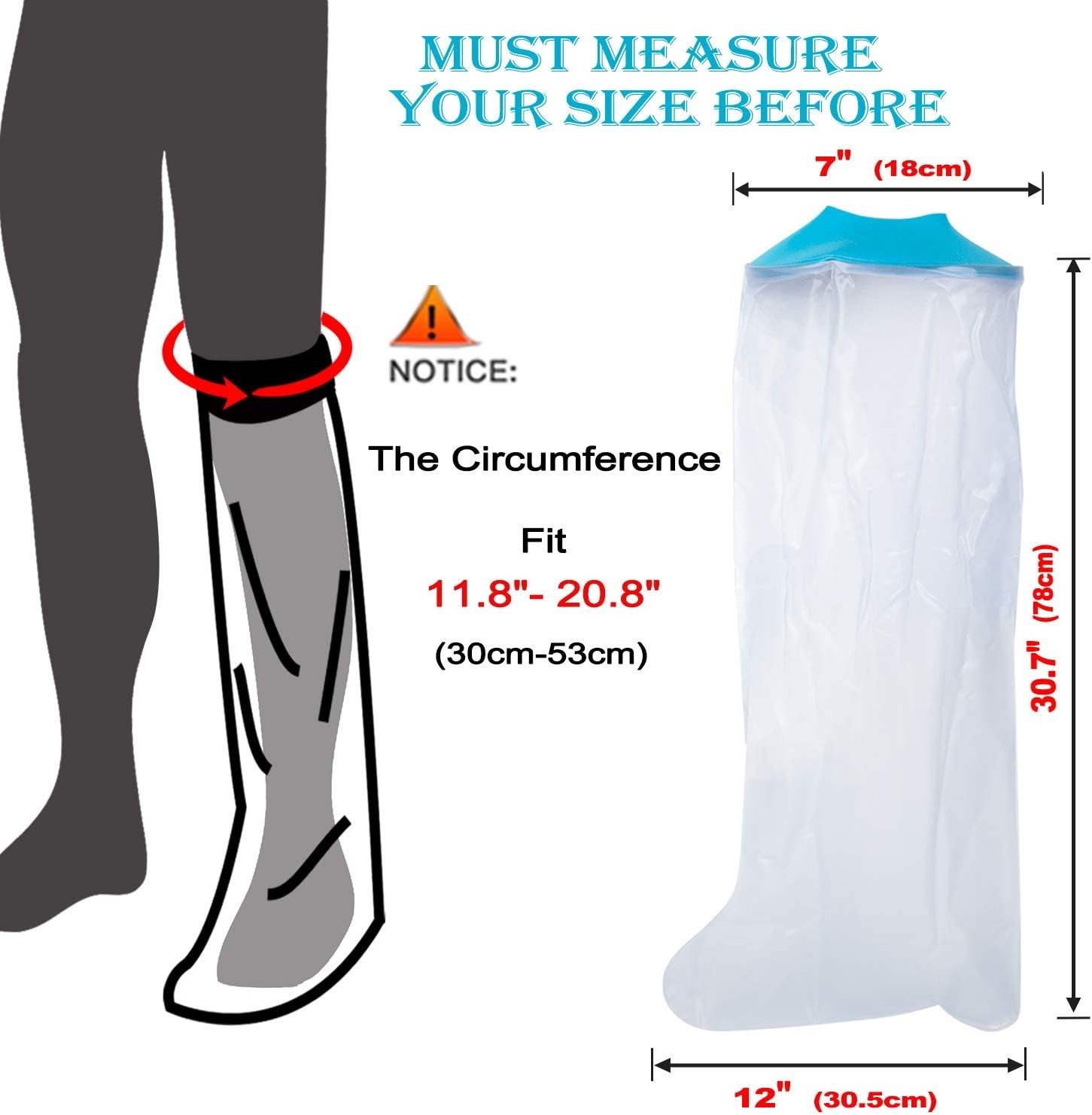 Elastic Full Leg Cast Protector – Shower/Surgery Supplies