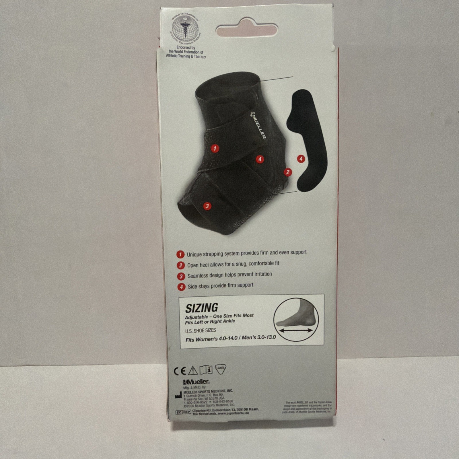 Mueller Adjust Ankle Stabilizer Maximum Support Criss-cross strapping Black T5