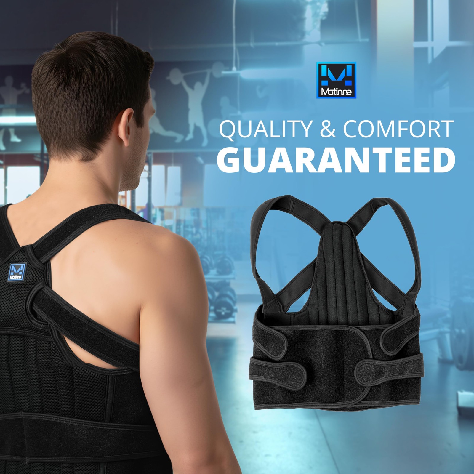 Posture Corrector for & Men – Adjustable Back Brace for Alignment, Pain & Bac…