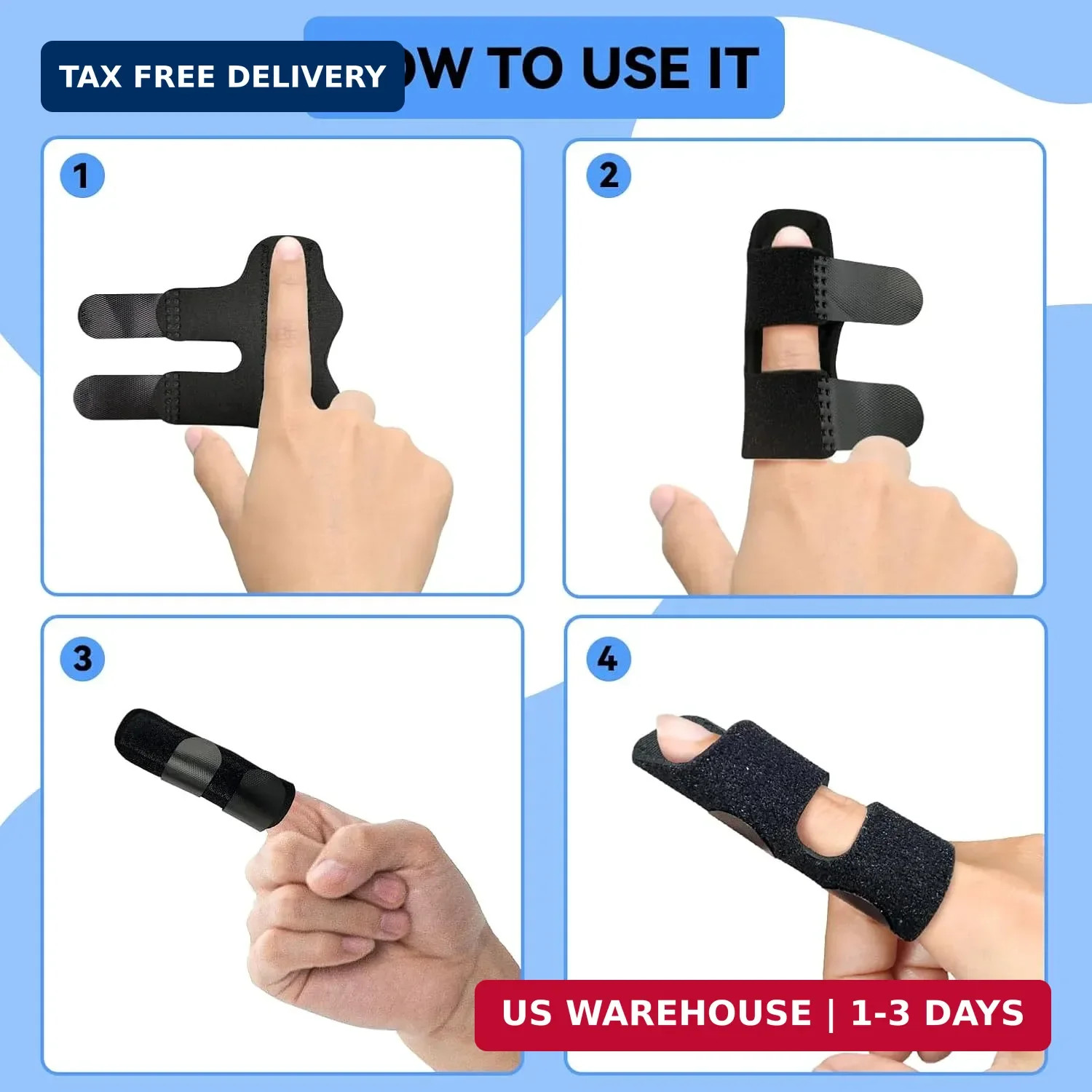 Finger Splint, Universal Trigger Finger Brace for Broken/Arthritis Pain and Spra