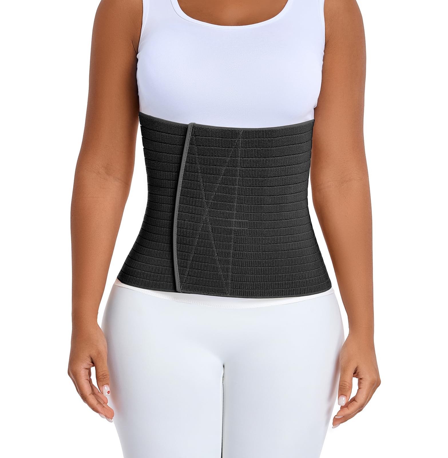 Abdominal Binder Post Surgery Belly Band Wrap for Women Men 9″ Wide