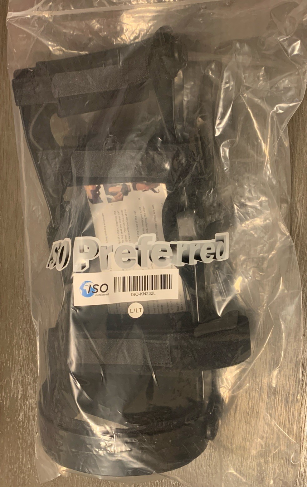 ISO Preferred Large Left OA Dual Upright ROM Hinge Knee Brace Support KN232L