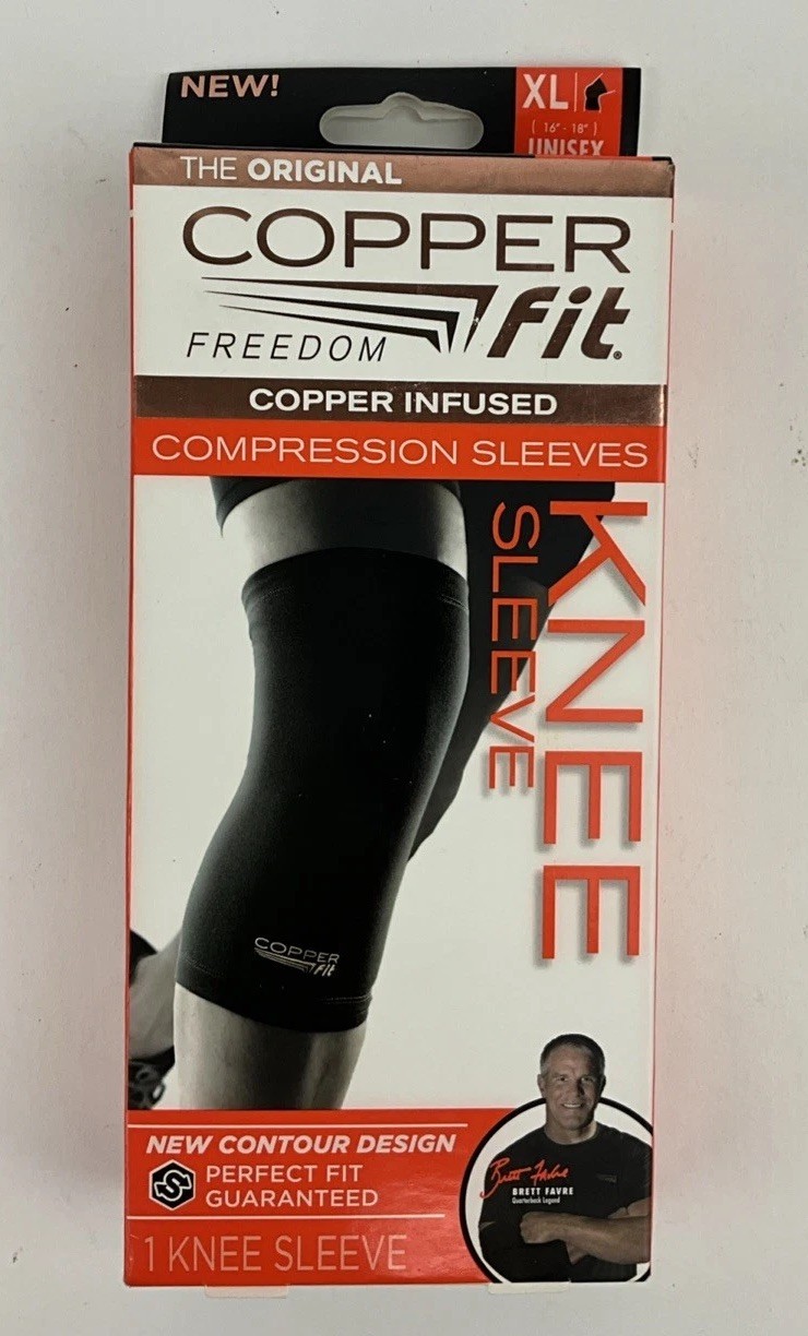 Copper Fit Freedom Copper Infused Knee Compression Sleeve Size XL 16’-18’ Unisex