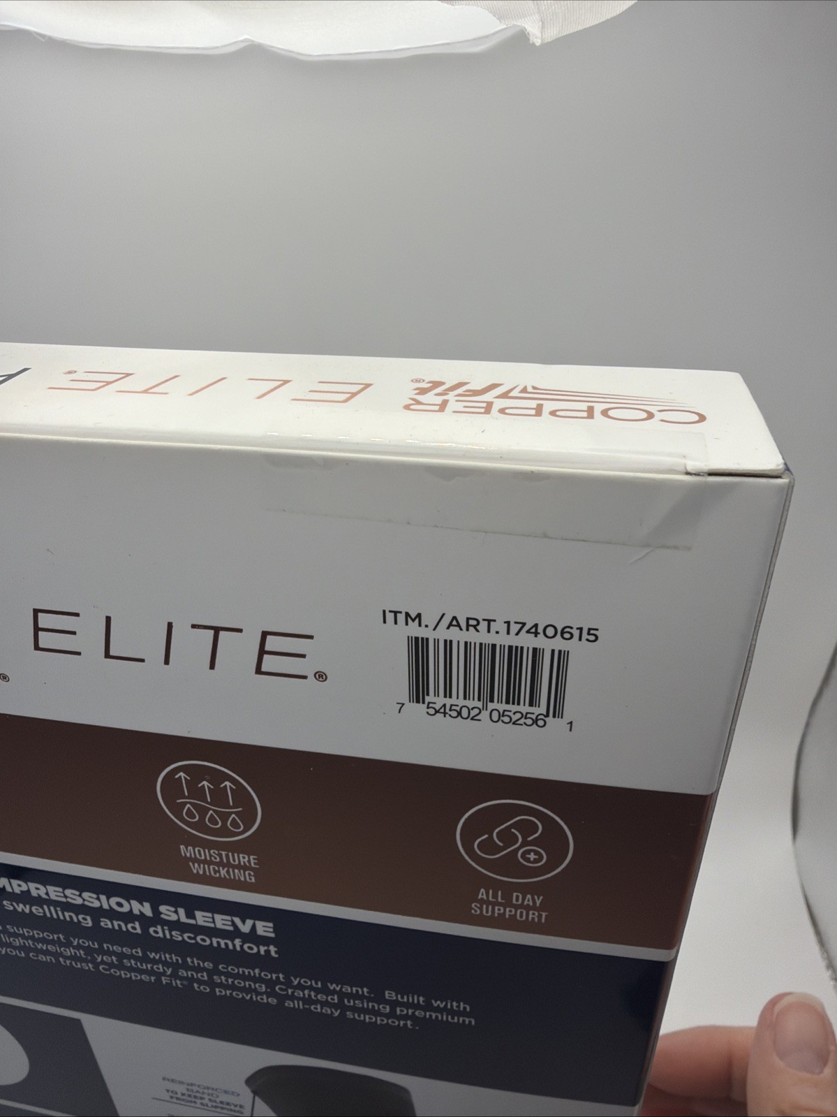 Copper Fit Elite Compression Knee Sleeves L/XL 16-20″ Airflow Technology