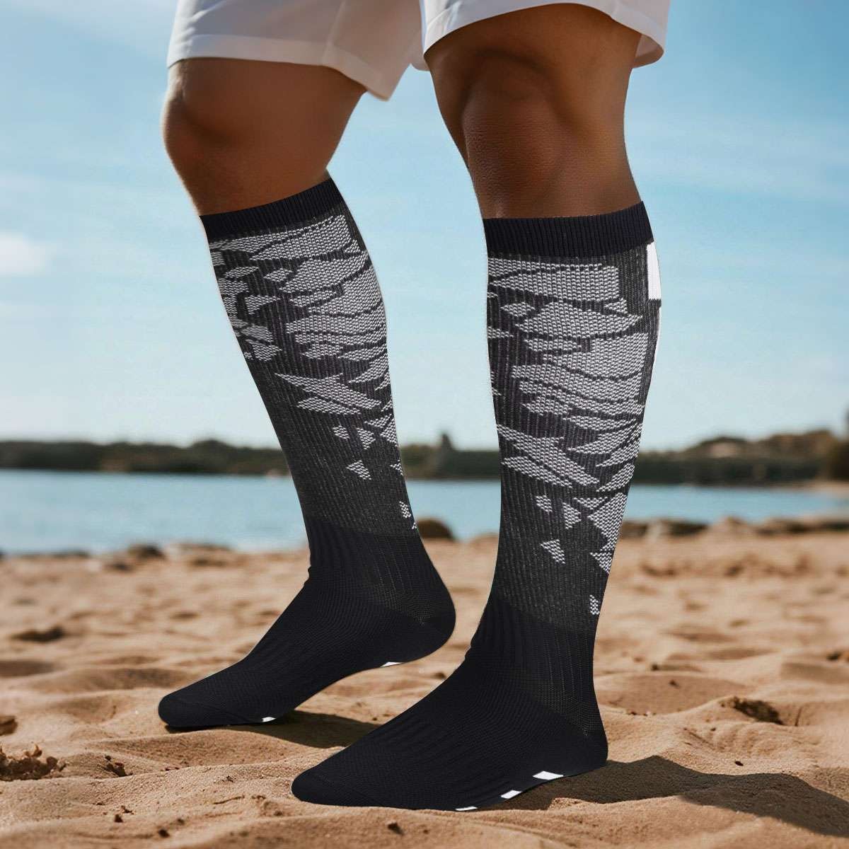 6 Pairs Compression Socks Knee High 15-20mmHg Graduated Support Men’s Women’s US