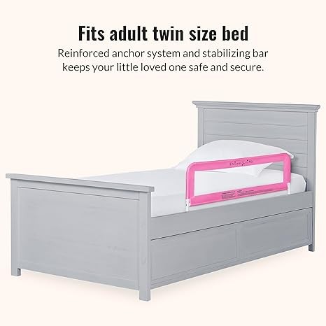 Adjustable Height Smooth Angle Safety Pink Child Bed Rail