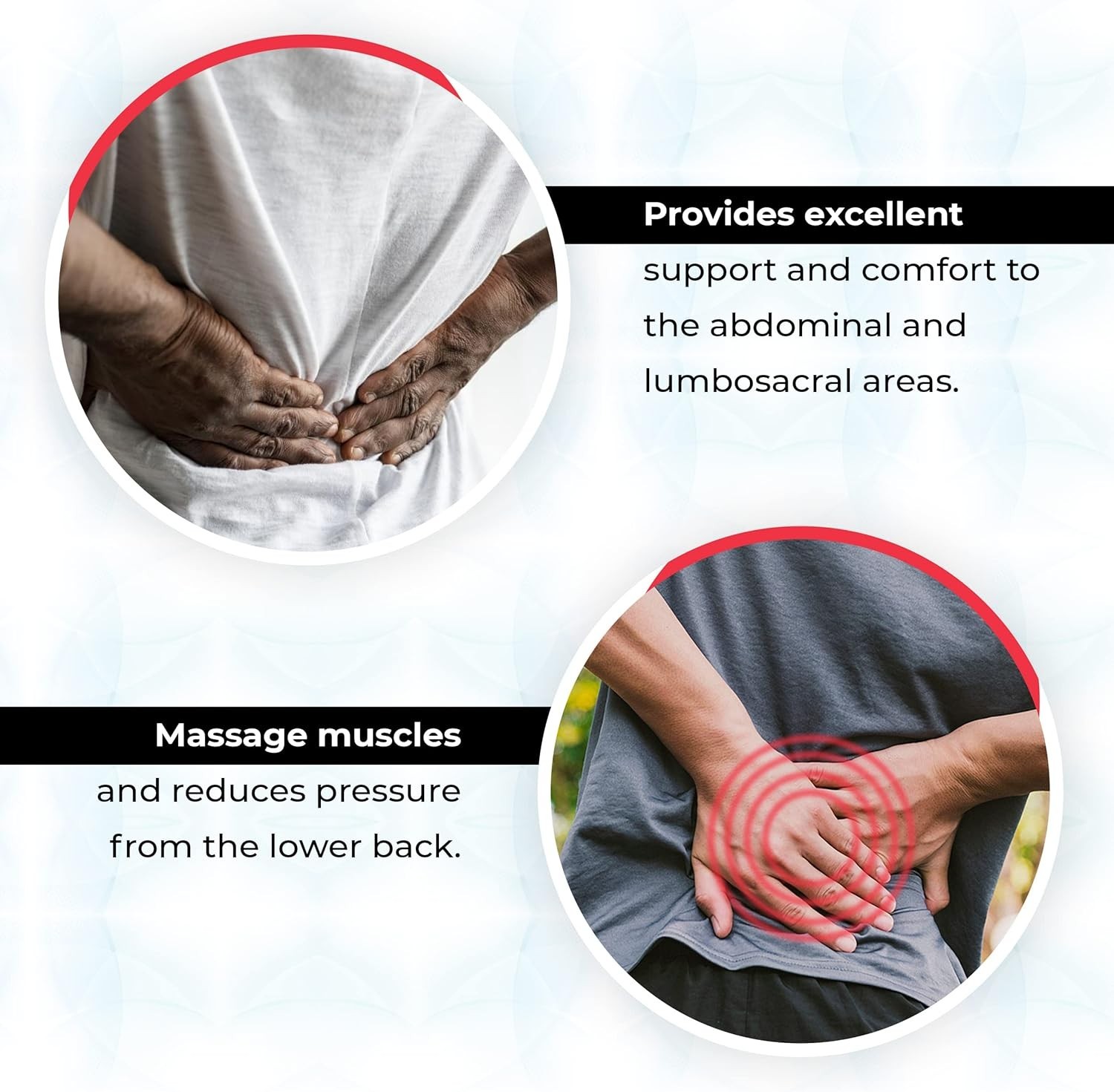 Adjustable 8″ Back Support Brace – Industrial Design for Lumbago & Heavy Lifting