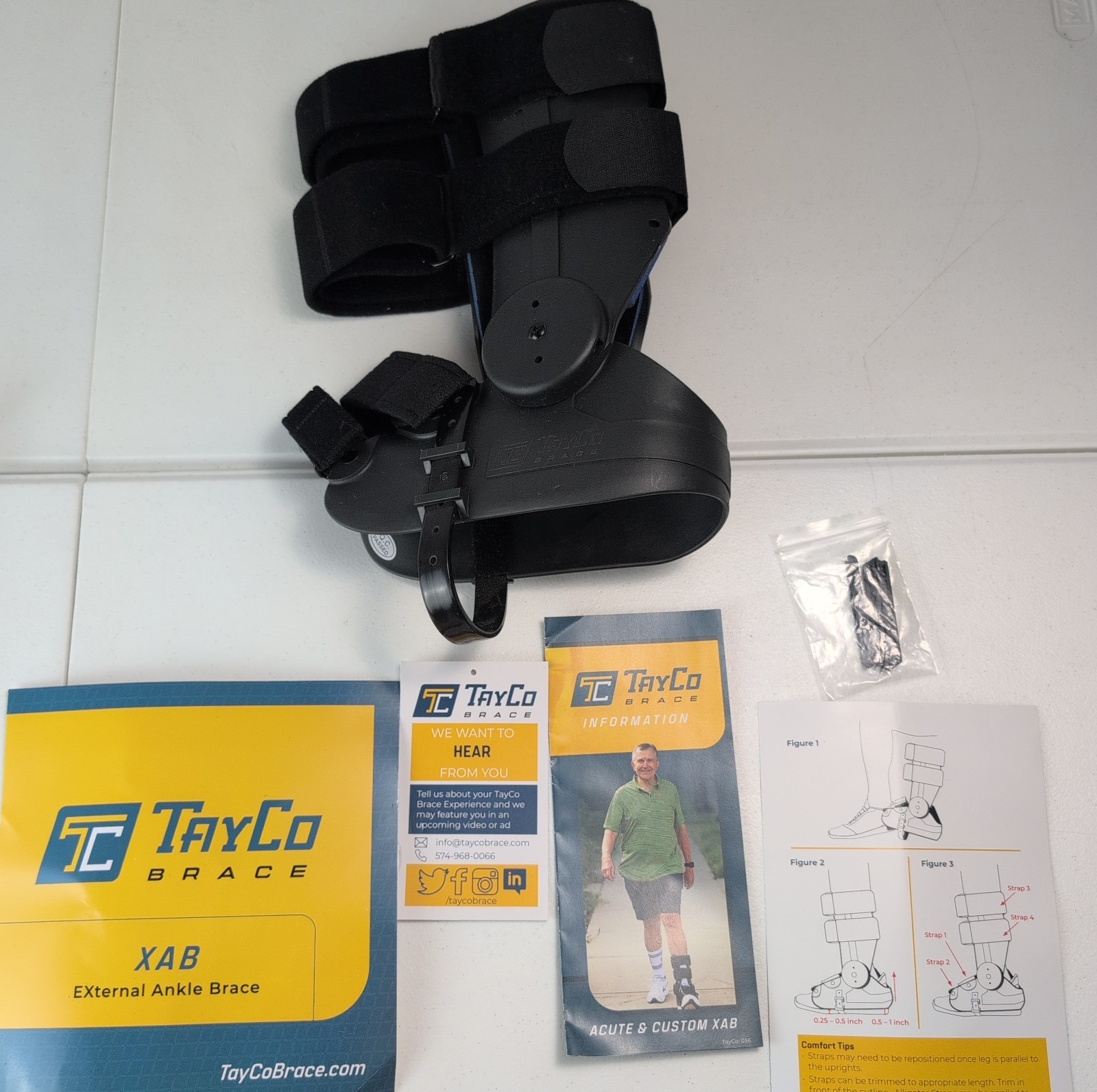 TayCo XAB Acute External Ankle Brace Walking Boot Foot Orthosis Large Left GUC