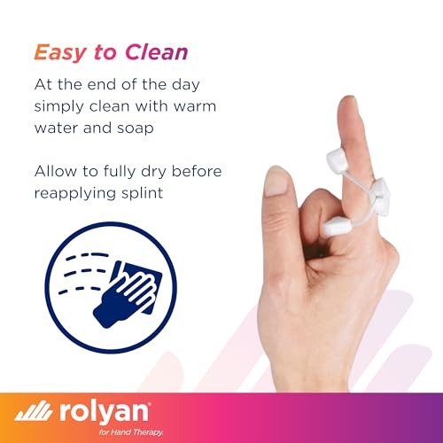 Rolyan Sof-Stretch Finger Extension Splint, White, X-Large White – 1 Pack