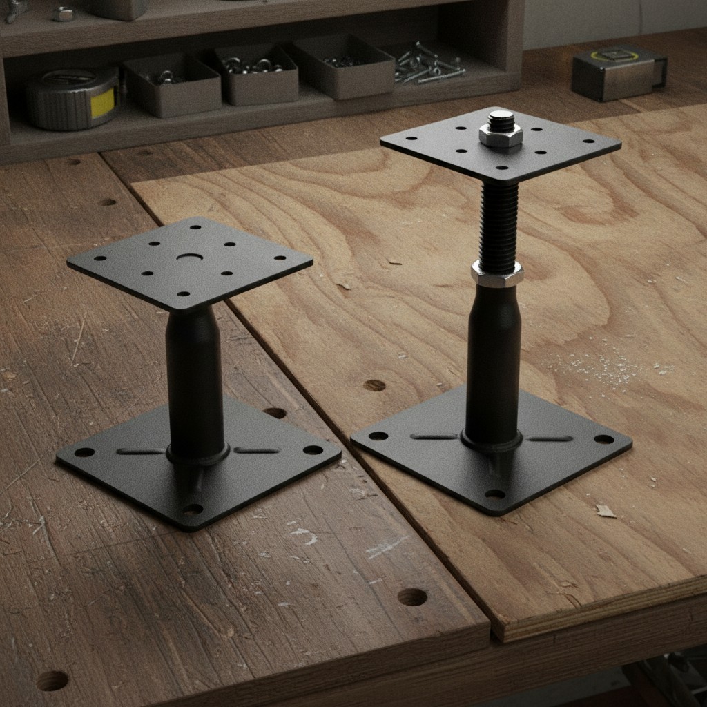 Adjustable Galvanized Steel Support Jack – Perfect for RV Steps & Floors