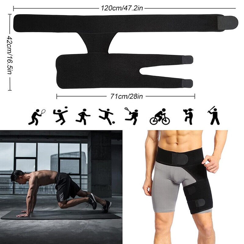 For Sciatica & Hamstring Pain Relief Groin Hip Support Brace Compression Wrap