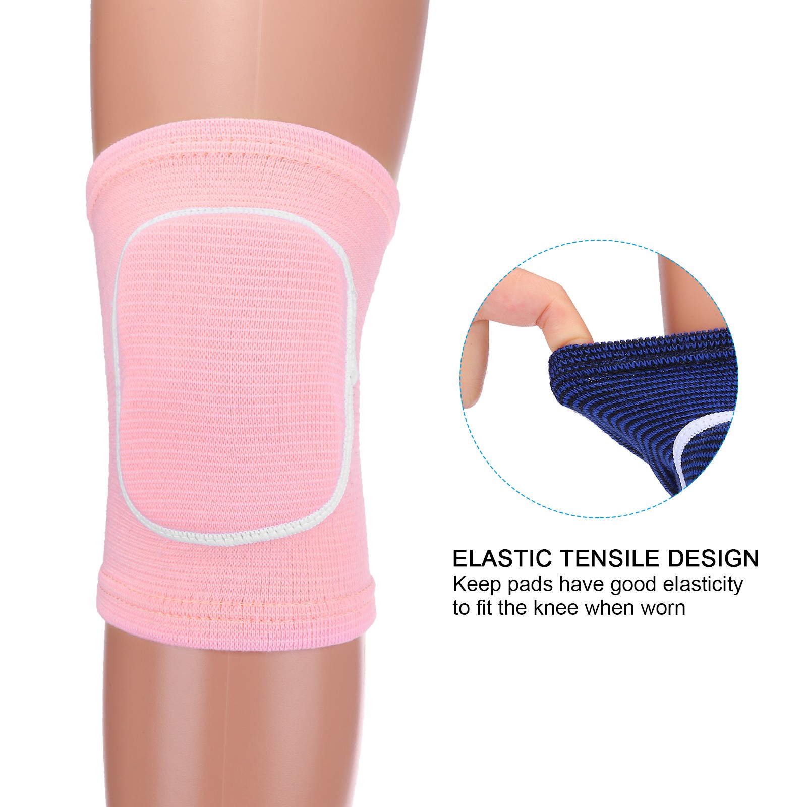 6 Pairs S Dance Knee Pads Volleyball Protective Sponge Brace Pink