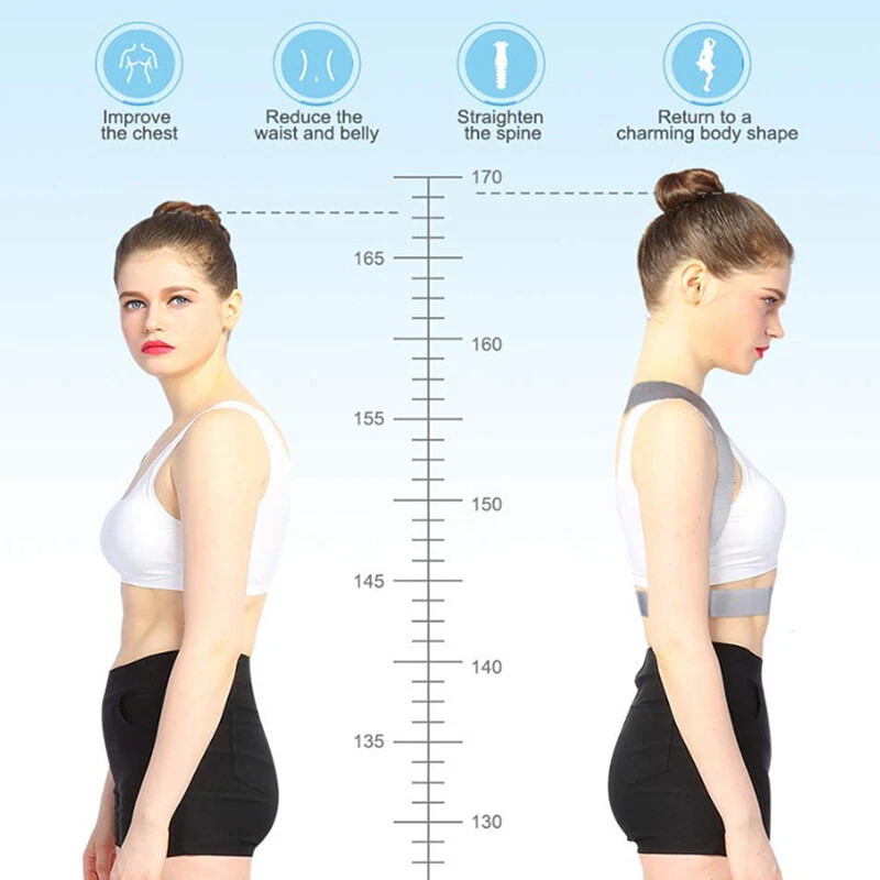 S/M/L Posture Corrector, Adjustable Upper Back Brace for Clavicle Support Unisex