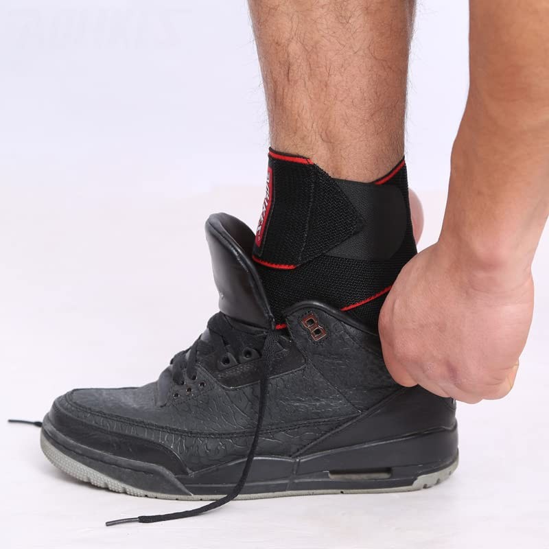 2 PCS Green Ankle Support Brace Adjustable Breathable Elastic 1 Size Fits All