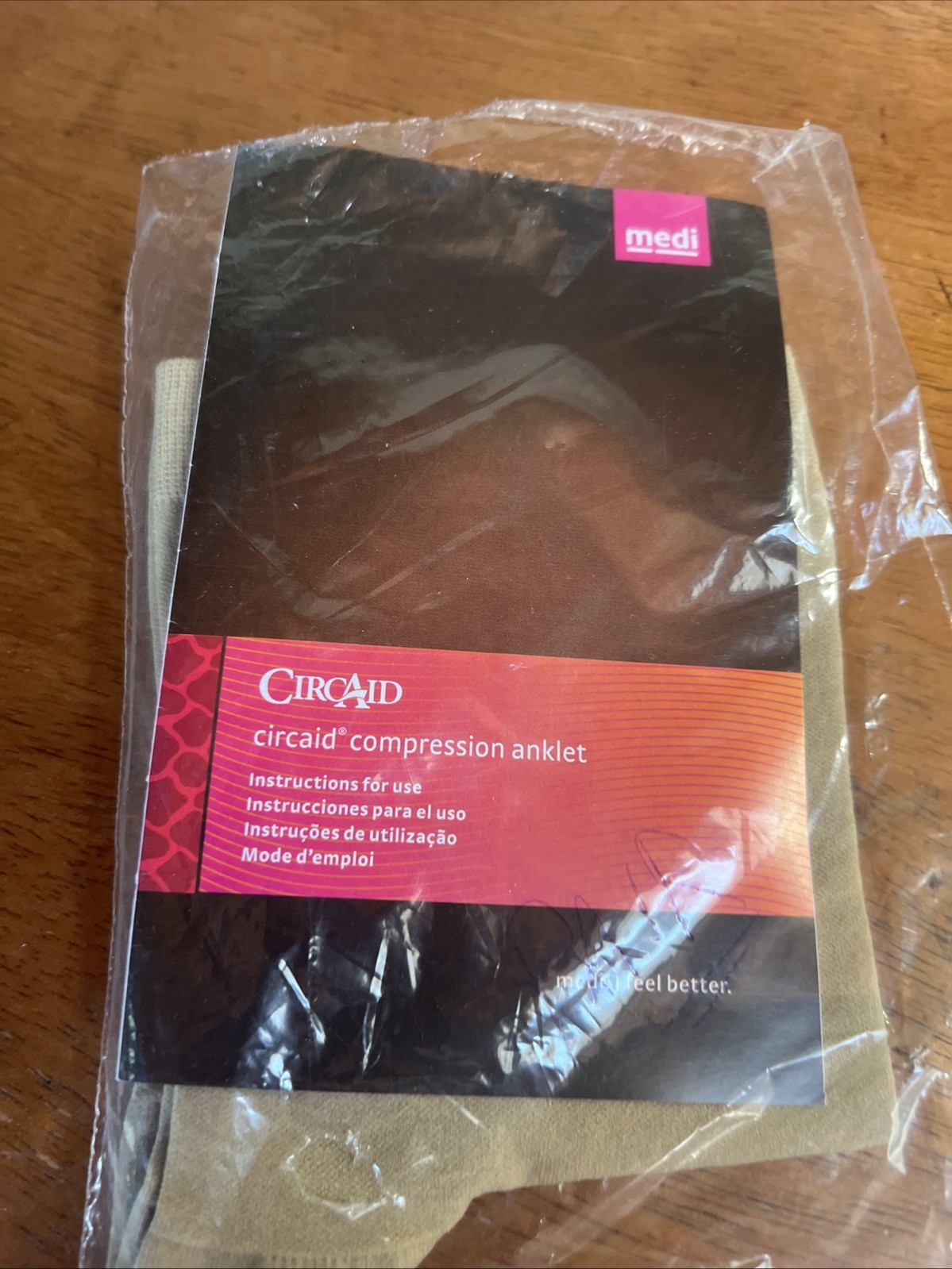 CIRCAID Comfort Compression Anklet Size Large Tan 2 New in Package Sealed