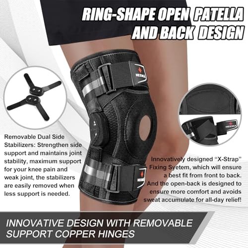 NEENCA Hinged Knee Brace Support for Pain Relief, Arthritis, Meniscus, ACL, MCL
