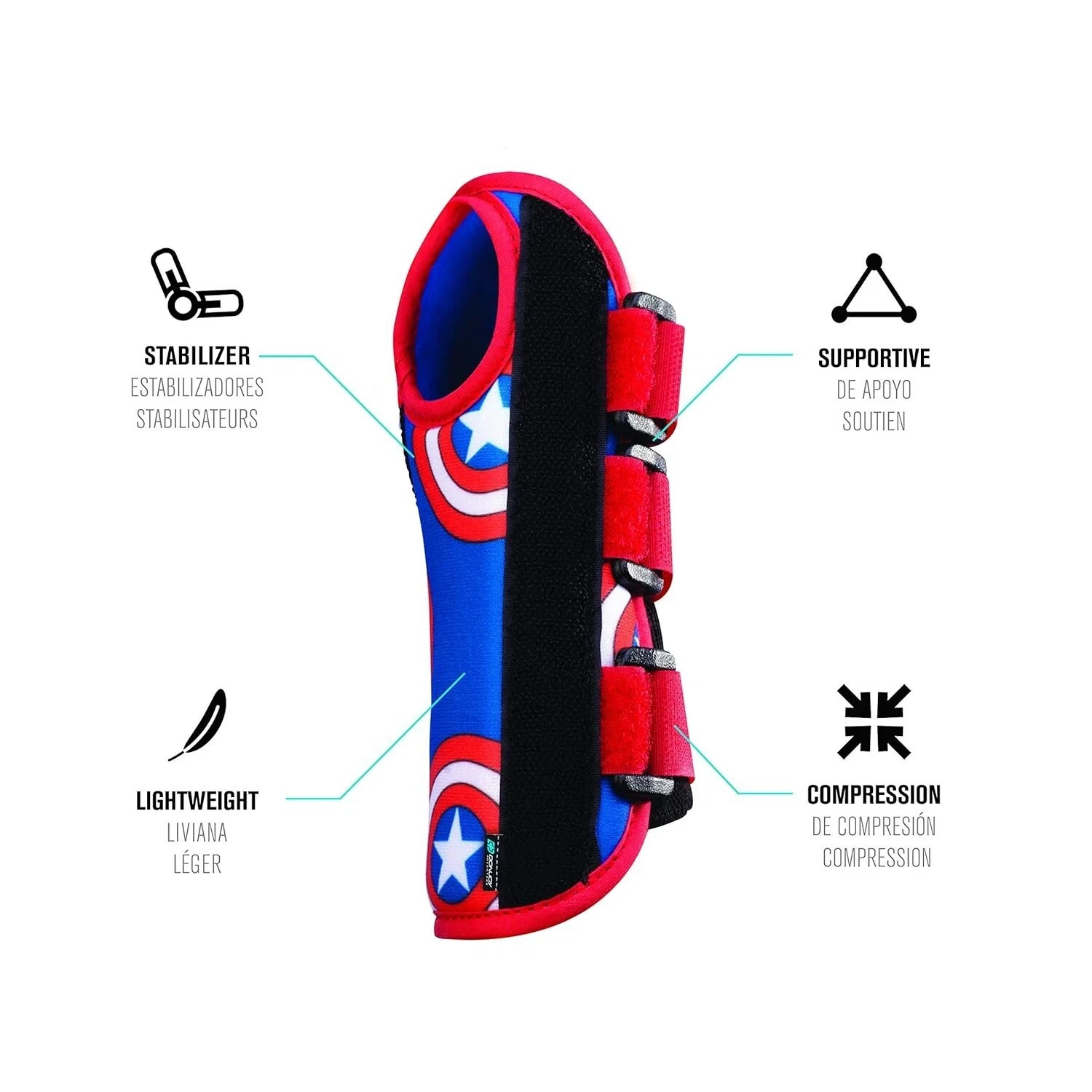 DonJoy Comfort Wrist Brace Marvel Captain America Youth Left